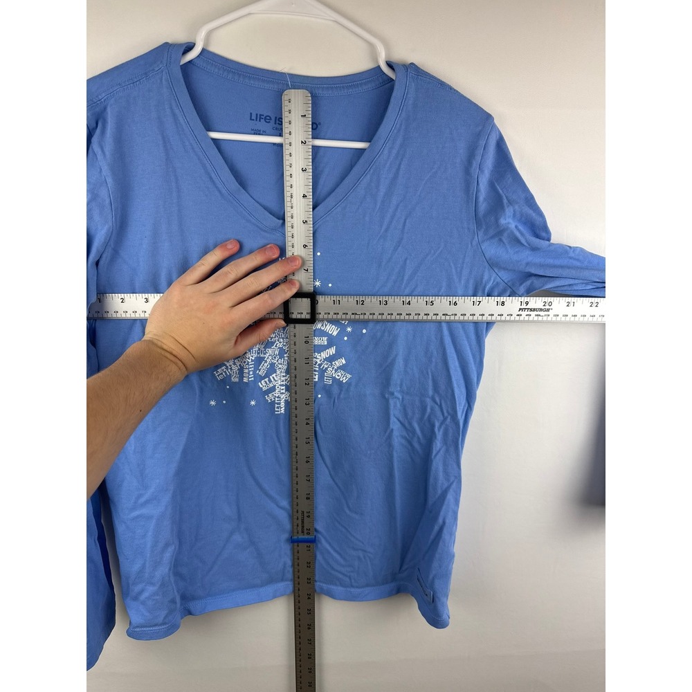 Life is Good Crusher Tee Bundle 3pc Baseball Biking Snowflake XL L Womens BR - Picture 10 of 16